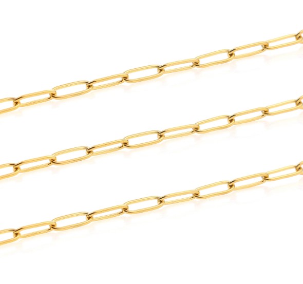 40cm Longlink Stainless Steel Gold Chain
