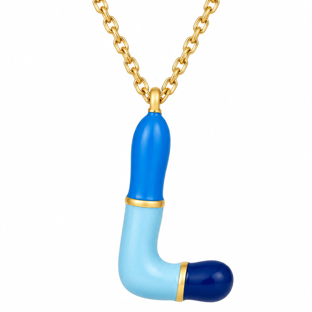 Charm Bar Kids Coloured Bubble Letter Necklaces