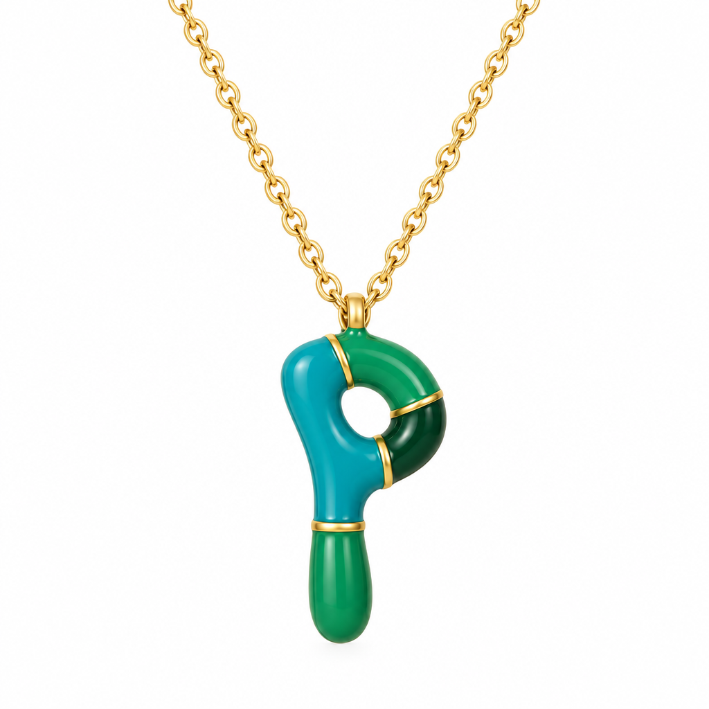 Charm Bar Kids Coloured Bubble Letter Necklaces