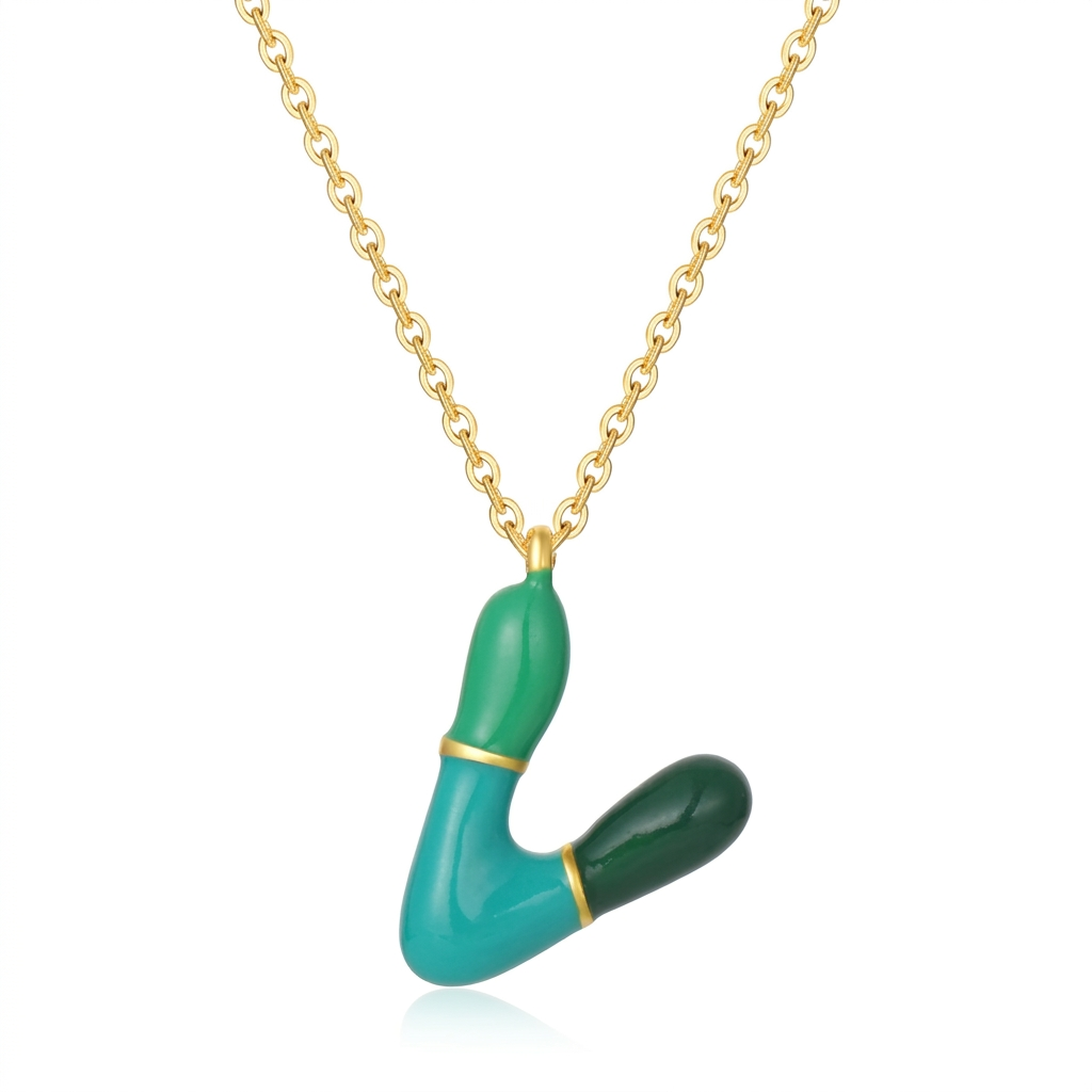 Charm Bar Kids Coloured Bubble Letter Necklaces