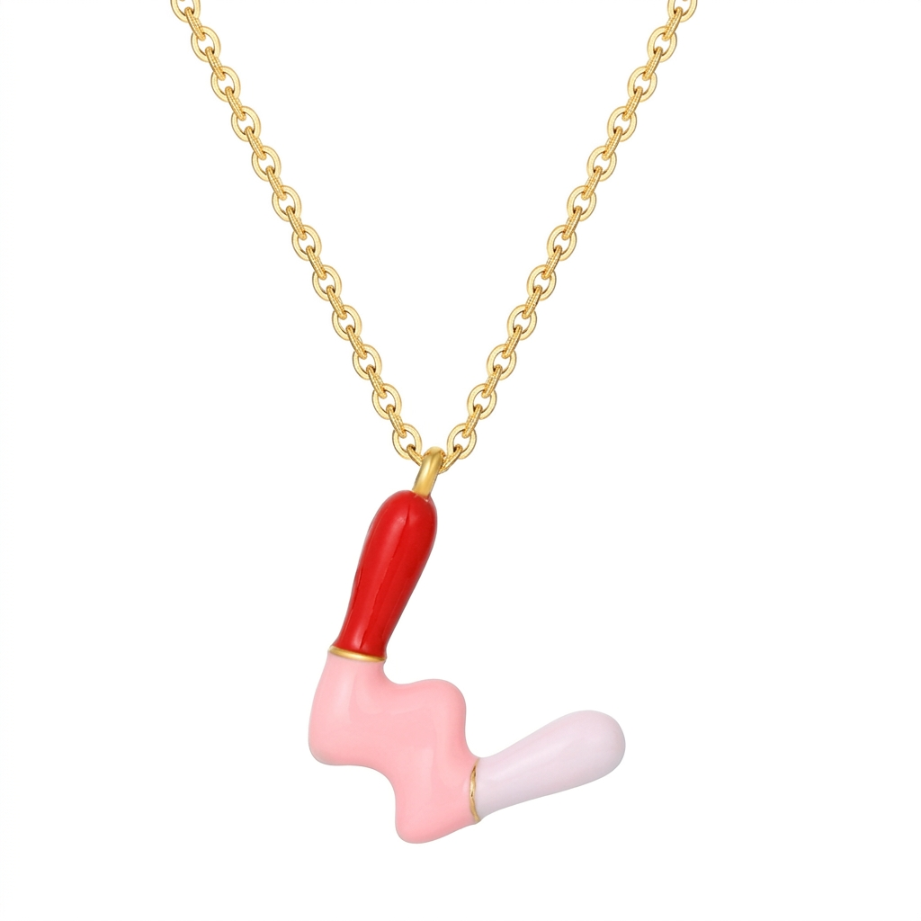 Charm Bar Kids Coloured Bubble Letter Necklaces