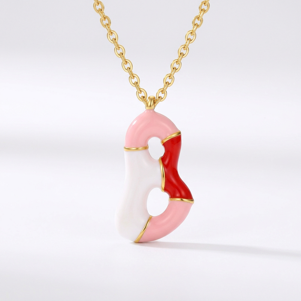 Charm Bar Kids Coloured Bubble Letter Necklaces