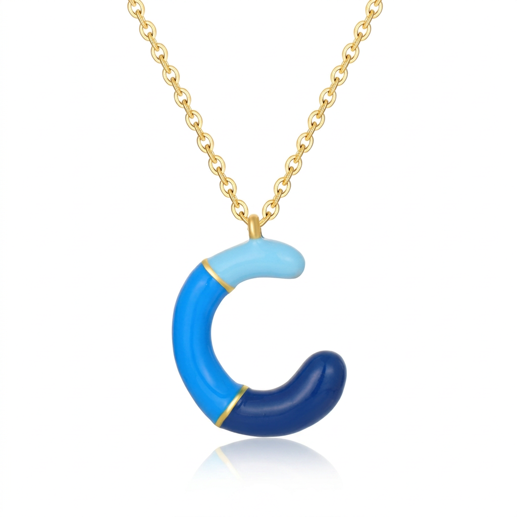 Charm Bar Kids Coloured Bubble Letter Necklaces