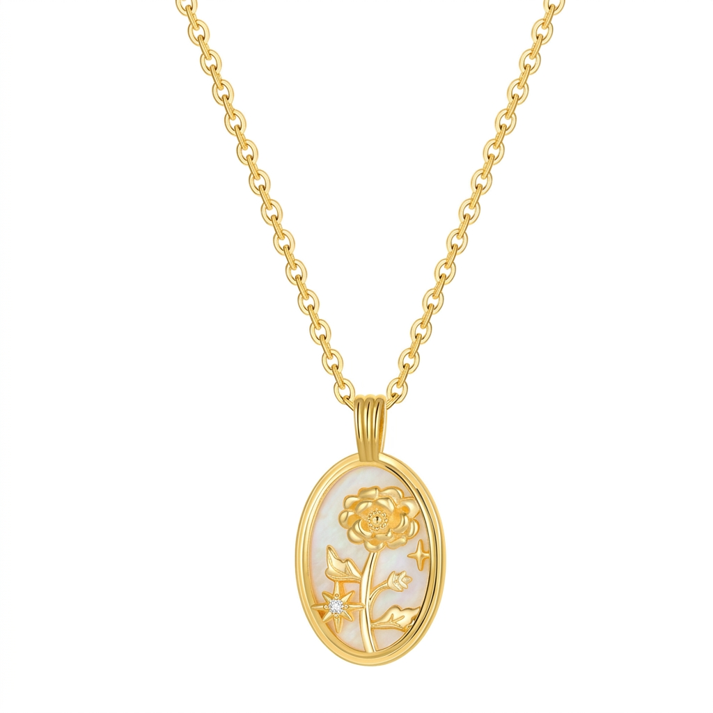 October birthflower necklace