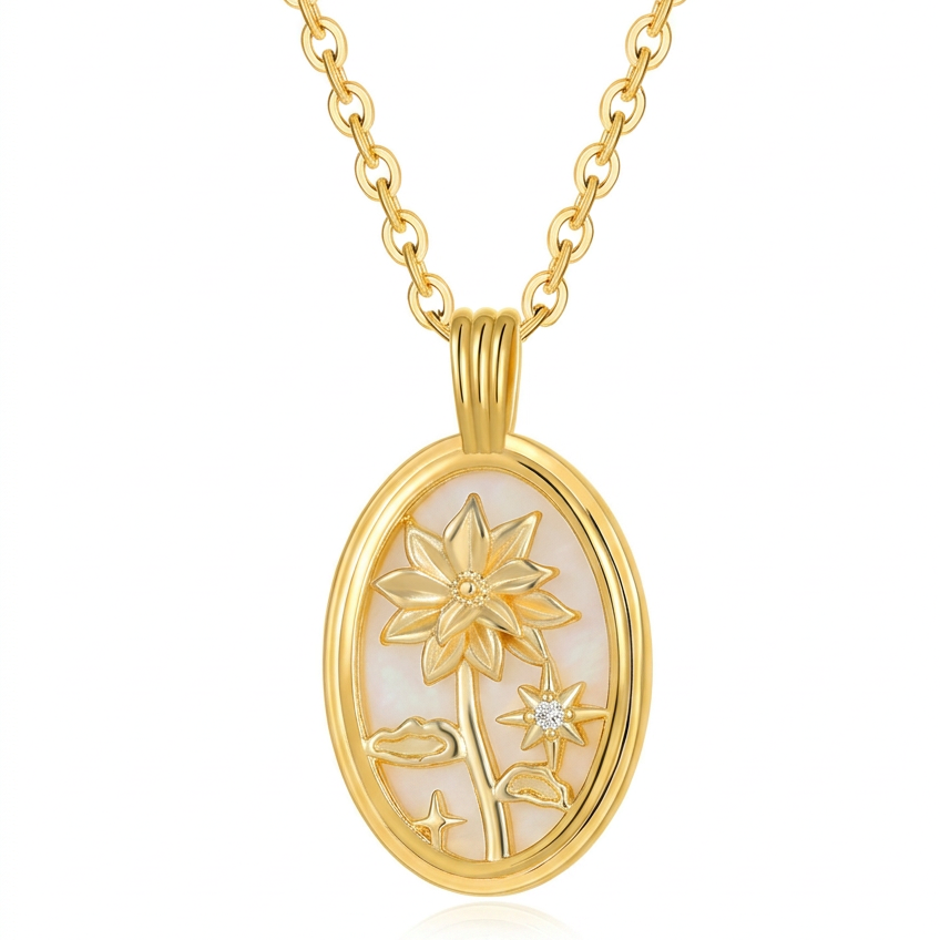 December Birth flower Necklace