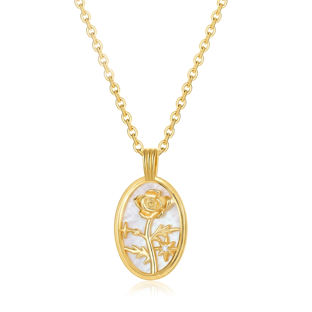 August Birthflower Necklace