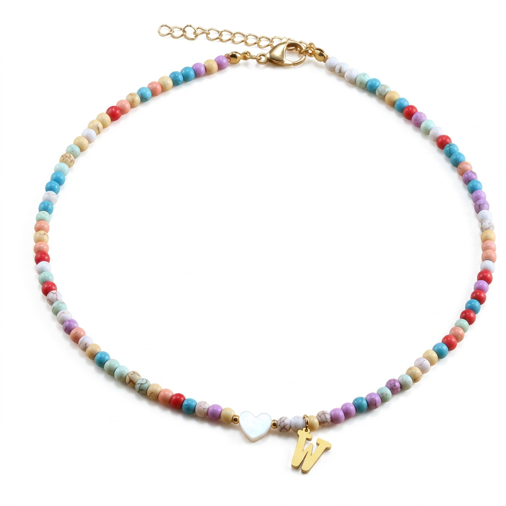 Beaded Initial Necklace