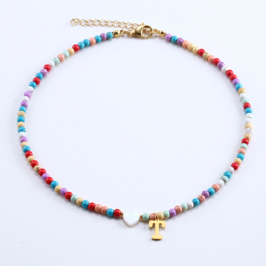 Beaded Initial Necklace