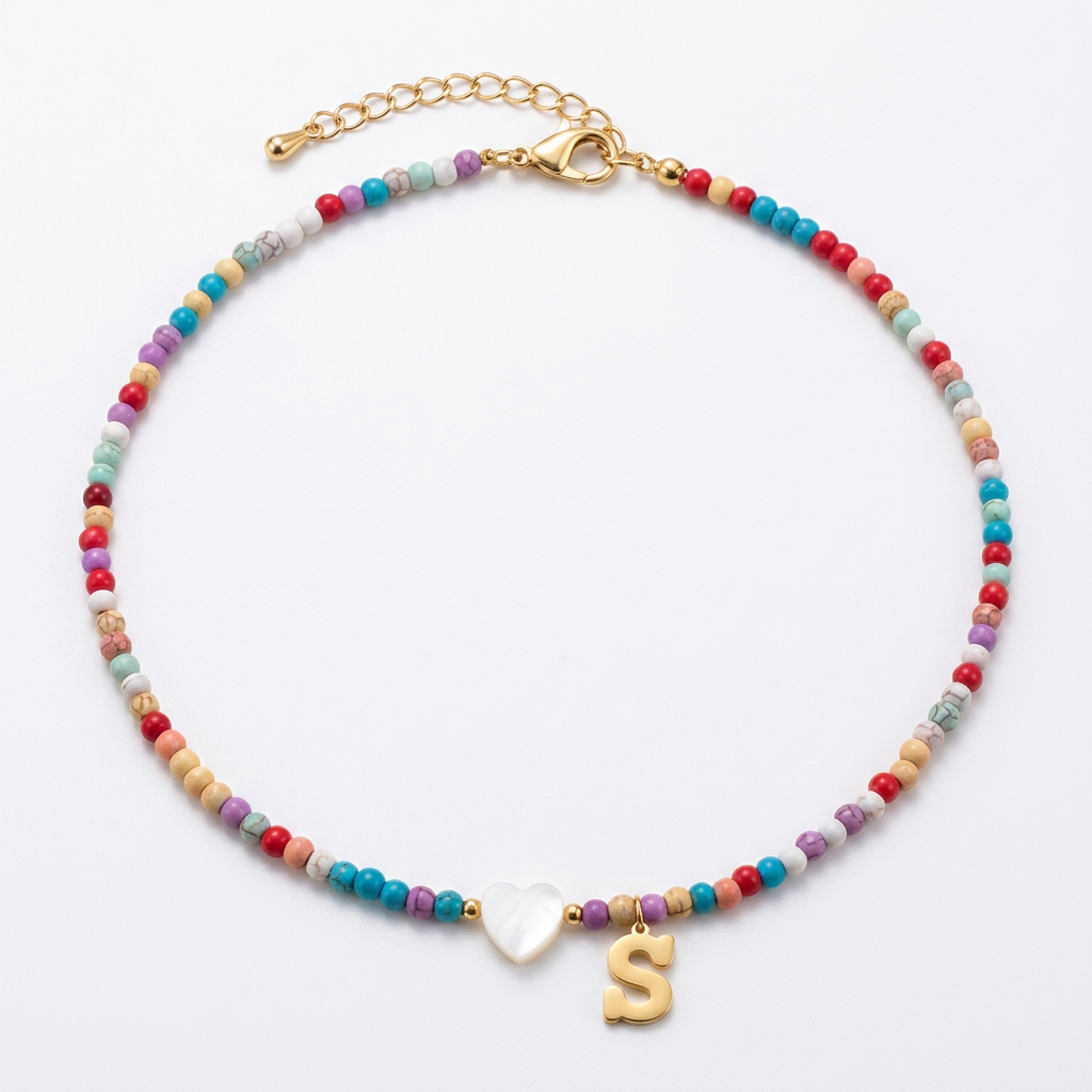 Beaded Initial Necklace