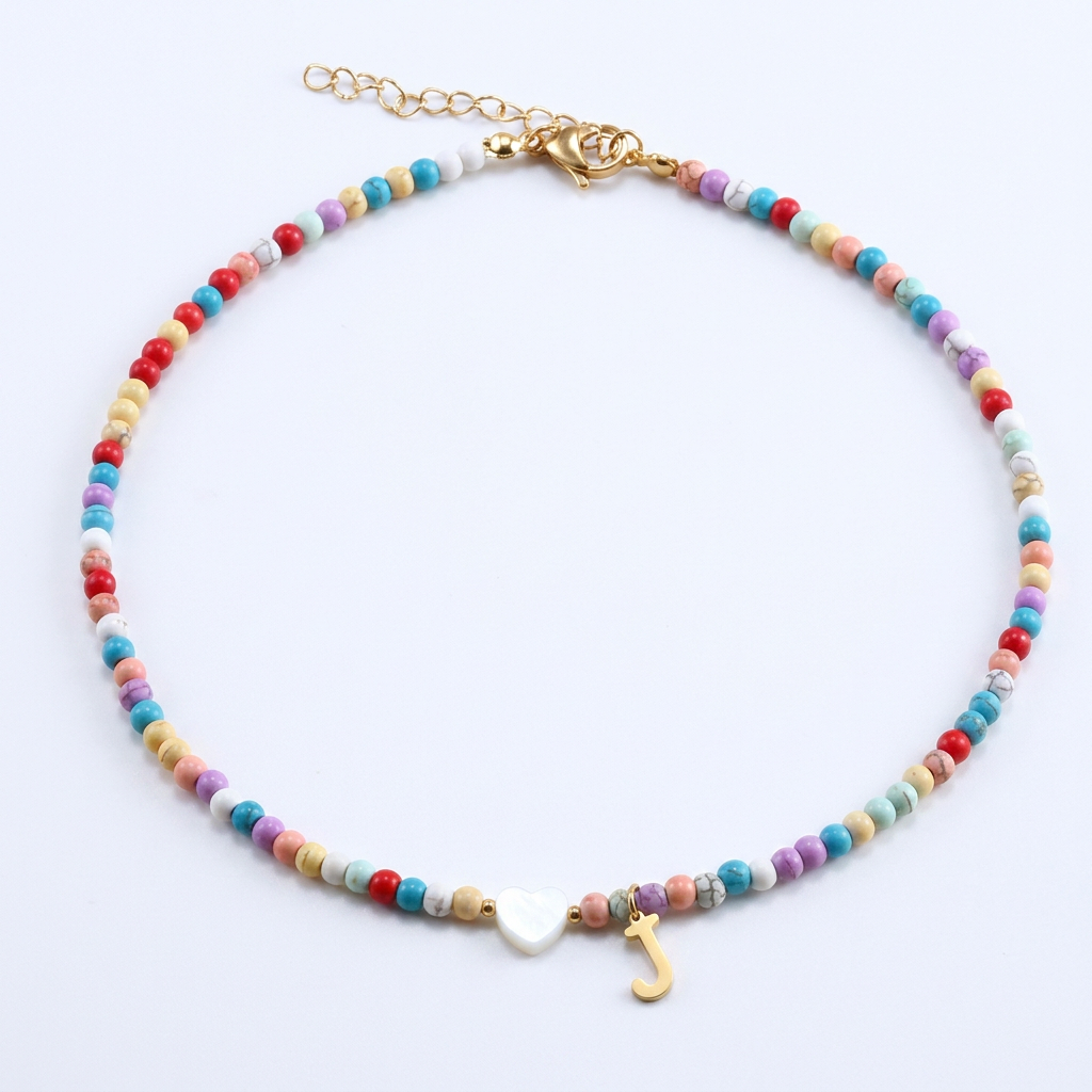 Beaded Initial Necklace