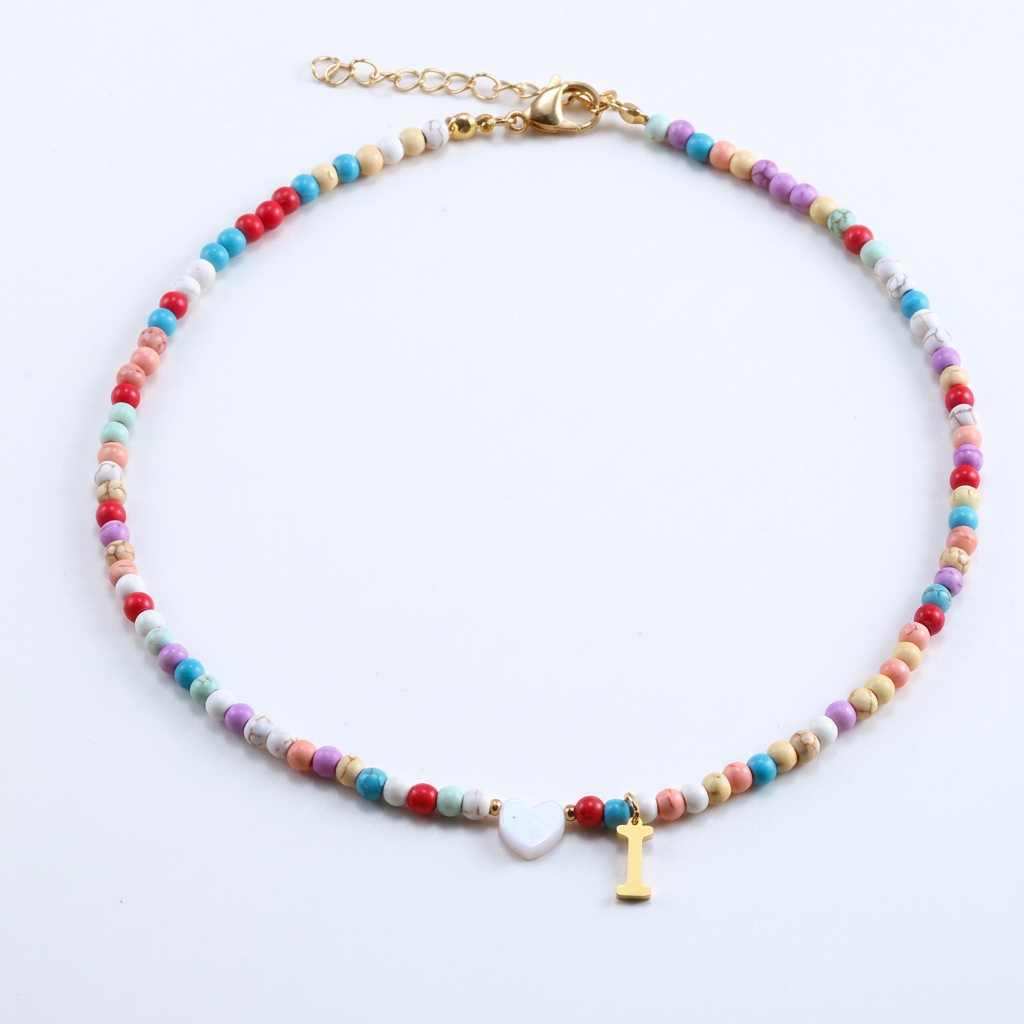 Beaded Initial Necklace