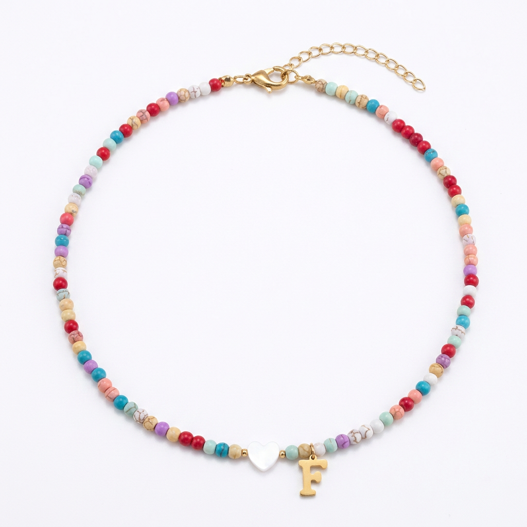 Beaded Initial Necklace