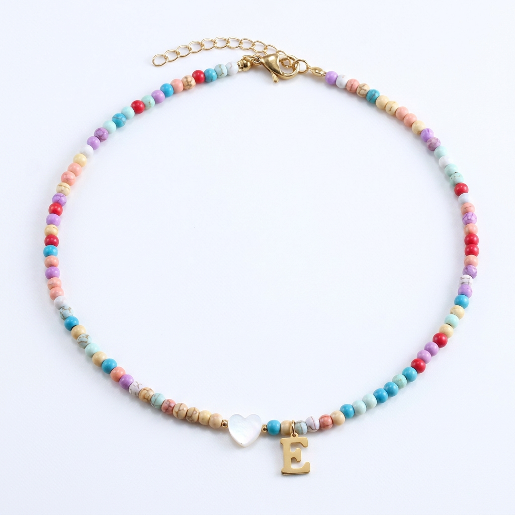 Beaded Initial Necklace