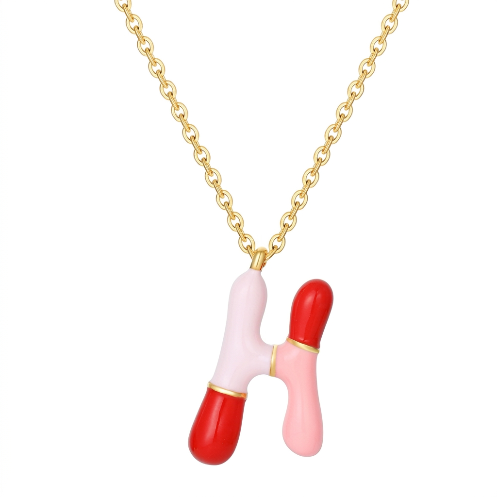 Charm Bar Kids Coloured Bubble Letter Necklaces