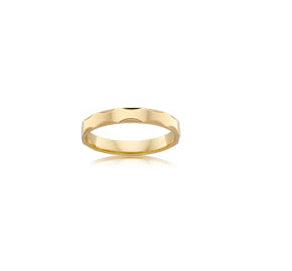 9ct Faceted Edge Wedder