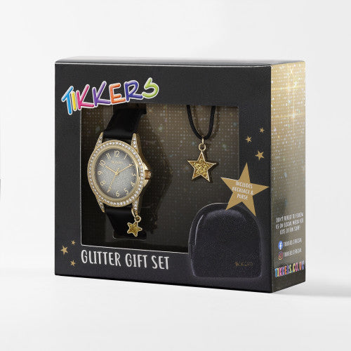 Tikkers Black Star Watch Gift Set