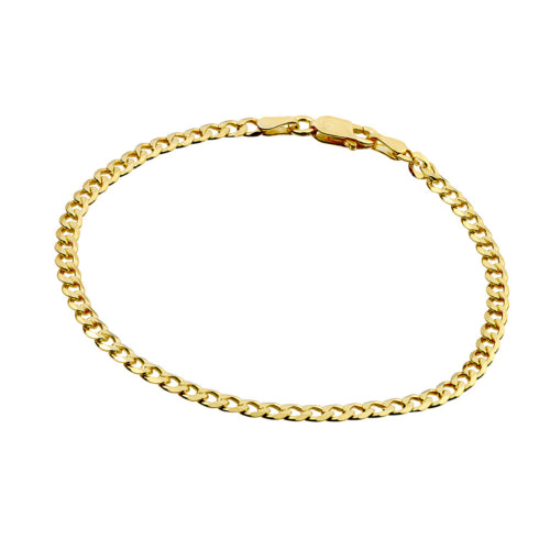 Gold plated curb bracelet