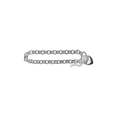 SILVER BELCHER PUFF HEART BRACELET