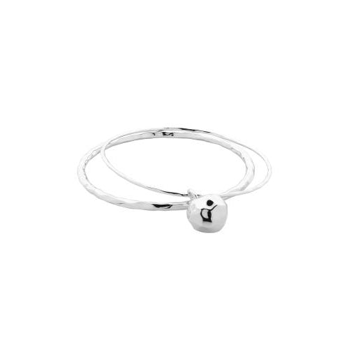 Lacey silver bangle