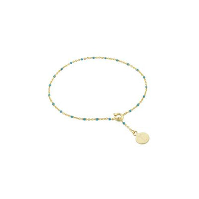 Heather gold aqua bracelet