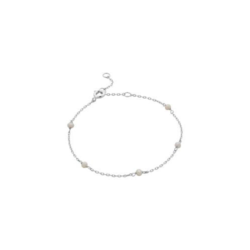Lilibet Silver Pearl Bracelet