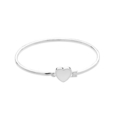 Myra Silver Heart Bangle
