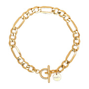 Figaro link yellow gold bracelet