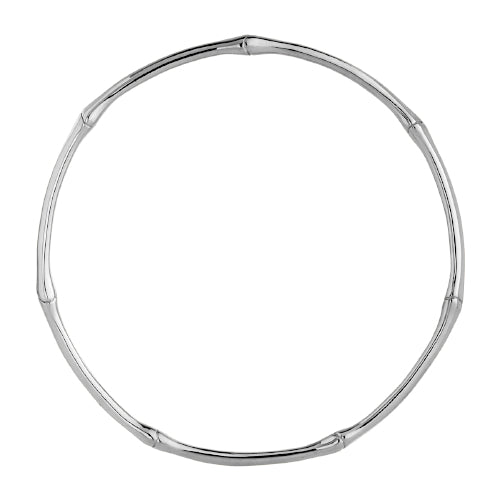 Silver solid bamboo bangle