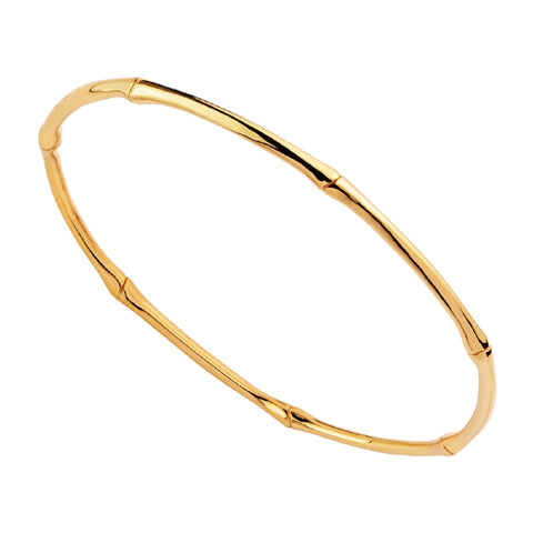 Gold plated bamboo bangle