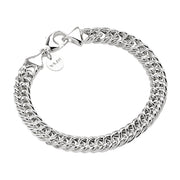 8mm hollow silver bracelet