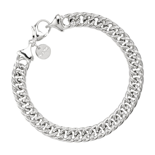 8mm hollow silver bracelet