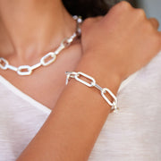 Luminary Chunky Silver Bracelet (20cm)