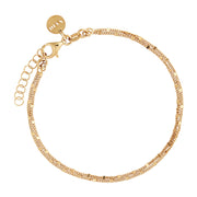 Gold plated double link bracelet