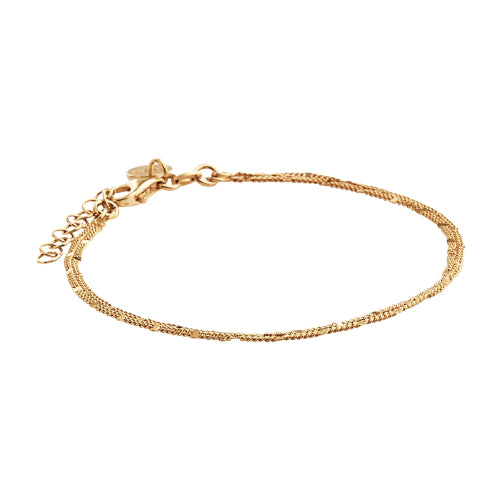 Gold plated double link bracelet