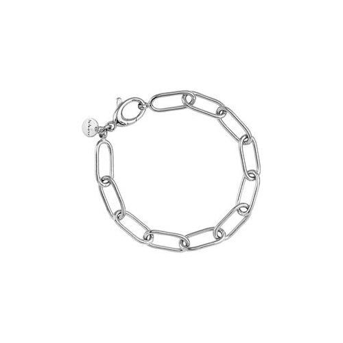 Sterling silver oval link bracelet