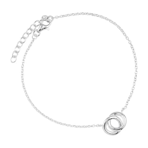 Sterling silver intertwined bracelet