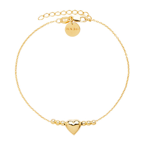 Heart & Ball link bracelet