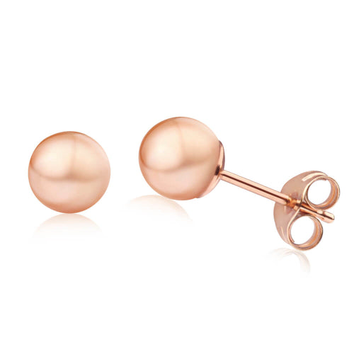 9ct rose gold ball stud