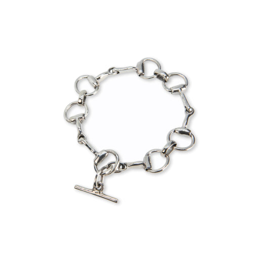 Sterling silver snaffle bracelet