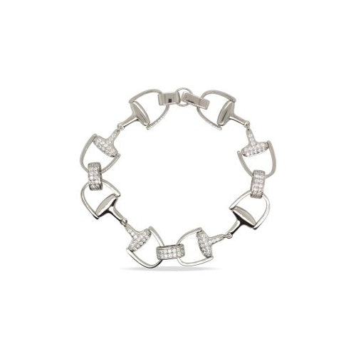 Sterling silver snaffle bracelet