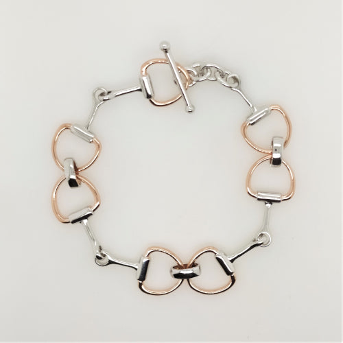 Sterling silver snaffle bracelet