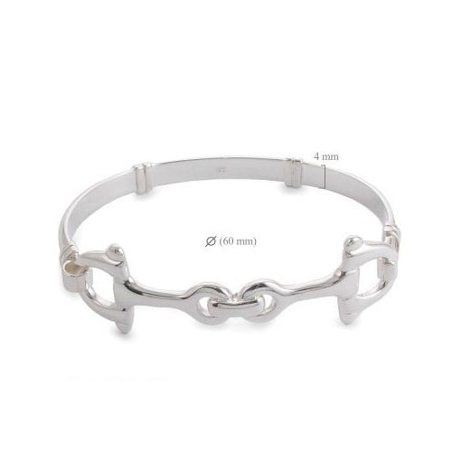 Sterling Silver Snaffle Bangle