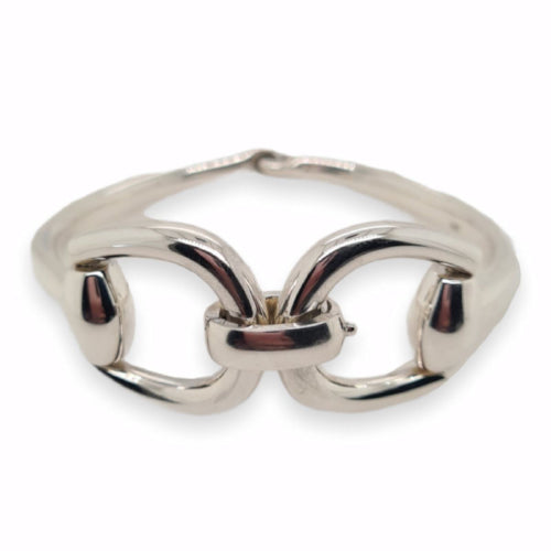 Sterling Silver Top Clip Snaffle Bangle