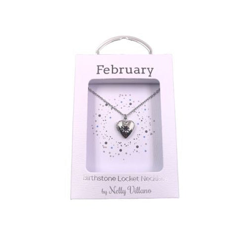 February Locket Necklace