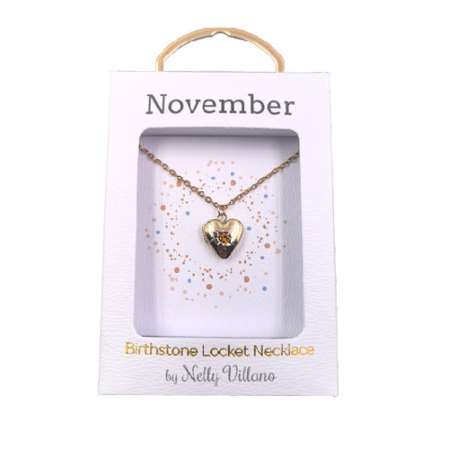 November Locket Necklace