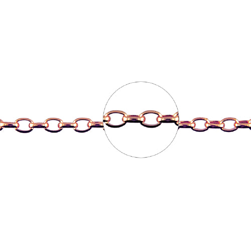 Rose gold plated 45cm chain