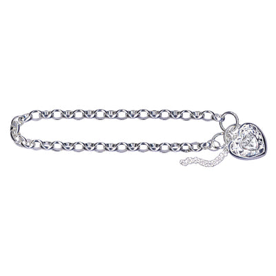 CZ padlock bracelet