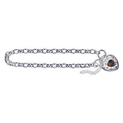 Garnet padlock bracelet