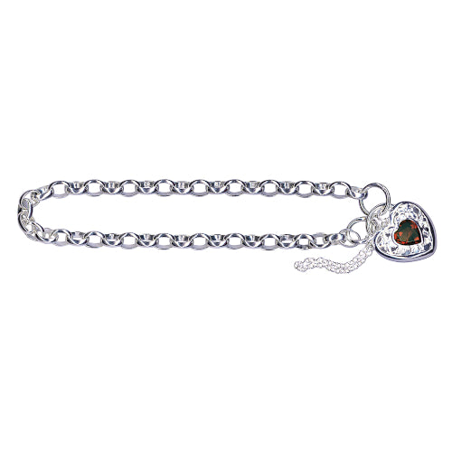 Garnet padlock bracelet