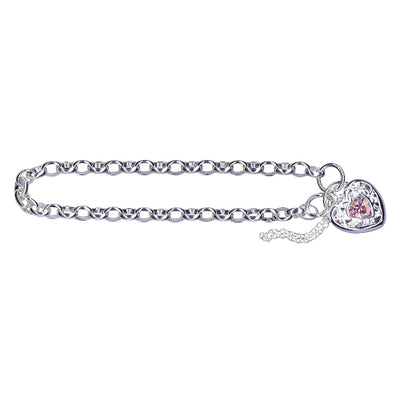 Sterling silver Pink CZ bracelet